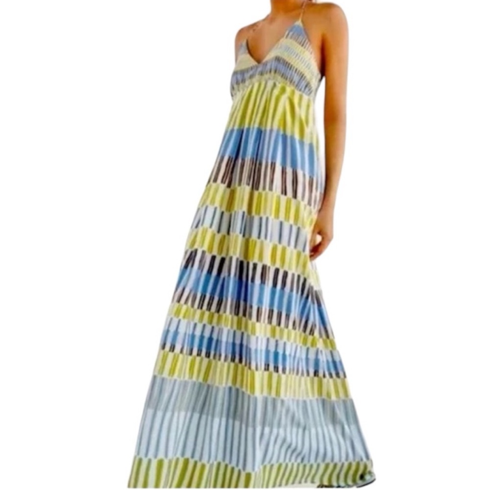 MASSIMO Dutti Silk Printed Maxi Dress